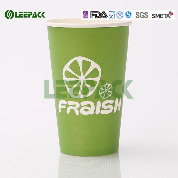 Eco Friendly Disposable Hot Drink Cups 500cc Decorative Disposable Coffee Cups