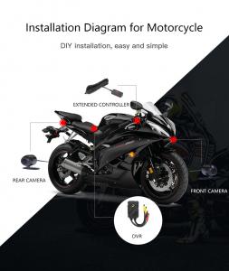China 2CH 1080P Motorcycle DVR Motorbike Camcorder Video Recorder Dual Camera on sale