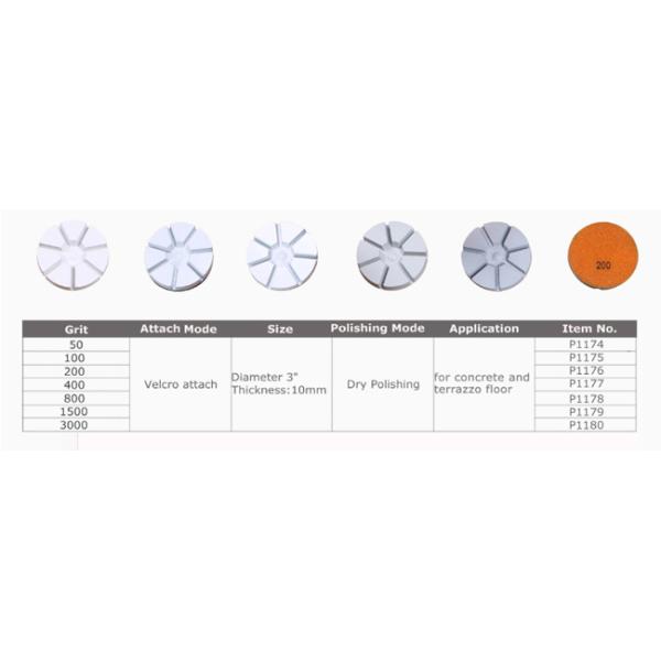 Commercial Floor Polishing Machine Pads , Diamond Polishing Tools Water Resistant