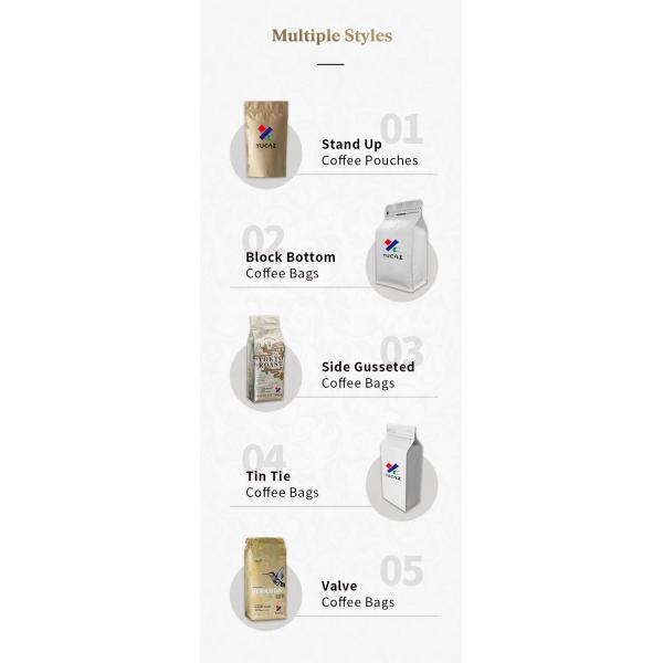 Aluminum Foil Flat Bottom Coffee Pouch Matte Printing Square Bottom 250g 500g 200 Microns