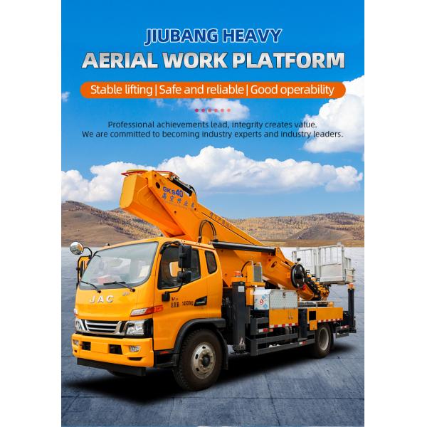 cheap price Jianghuai 40m aerial work vehicle telescopic boom Aerial work lifting equipment with basket