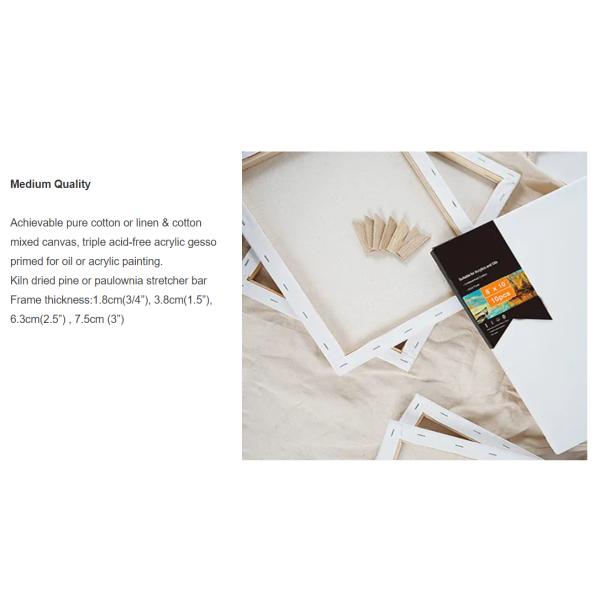 Custom Wooden Frame Stretched Canvas For Painting Home Hotel Restaurant Decorations