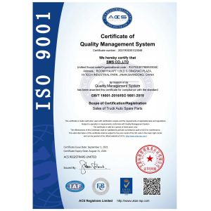 SMS Co., Ltd. Certifications