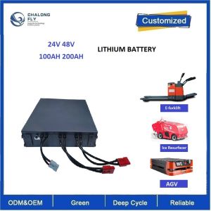 Quality CLF Electric Forklift Lifepo4 Lithium Battery Packs OEM 48V 200Ah 300Ah 50Ah For AGV for sale