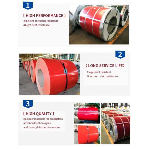 PPGI Color Coated Steel Sheet Dx51d Grade Prepainted Steel Coils 0.25-1.0mm