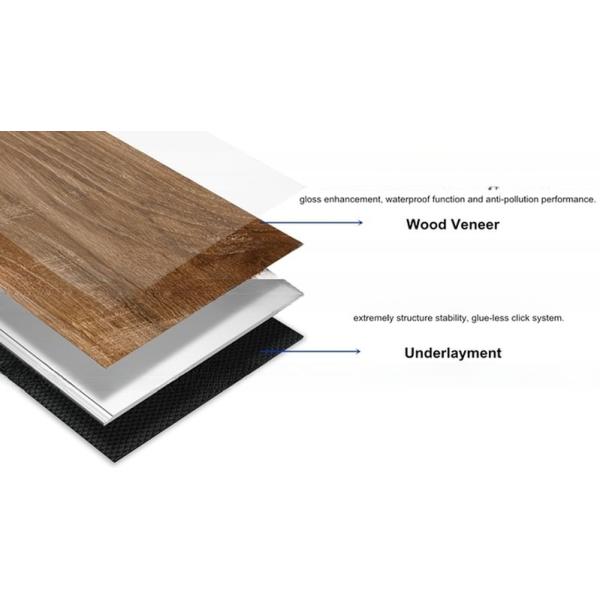 Supply Real Wood Veneer SPC Flooring with Advanced Click System and SPC Rigid Core