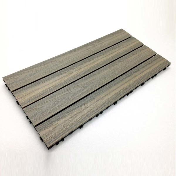 Customized Wood Deck Tiles Impact Resistant Outdoor Interlocking Wood Tiles