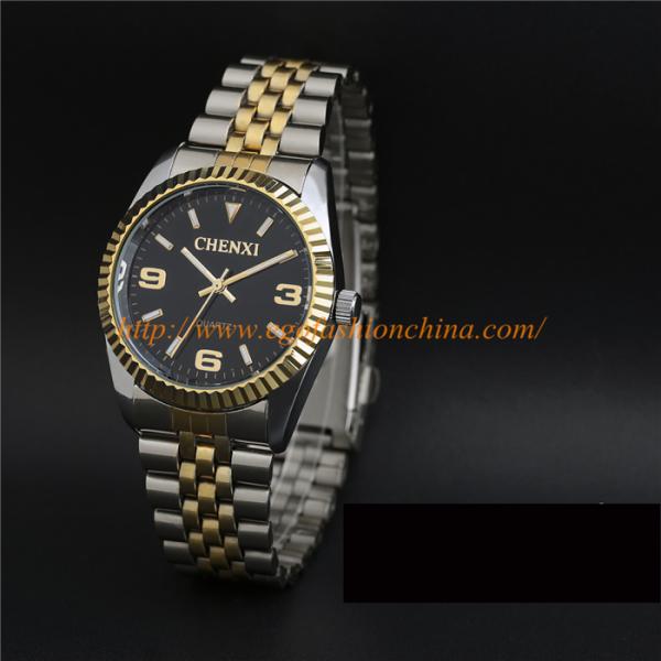 004C Dress Watches Woman Stainless Steel Watch Fashion Quartz Watches Man Couple Watch New