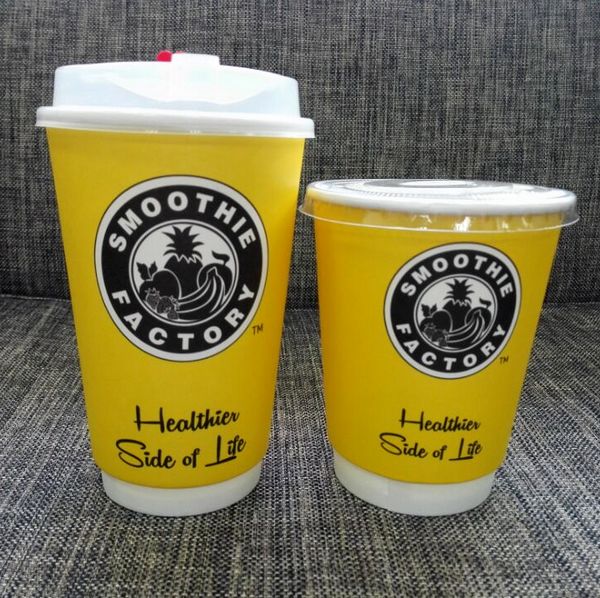 Hot Drink Disposable Paper Cup 16 Oz With Lids And Straws Light Weight
