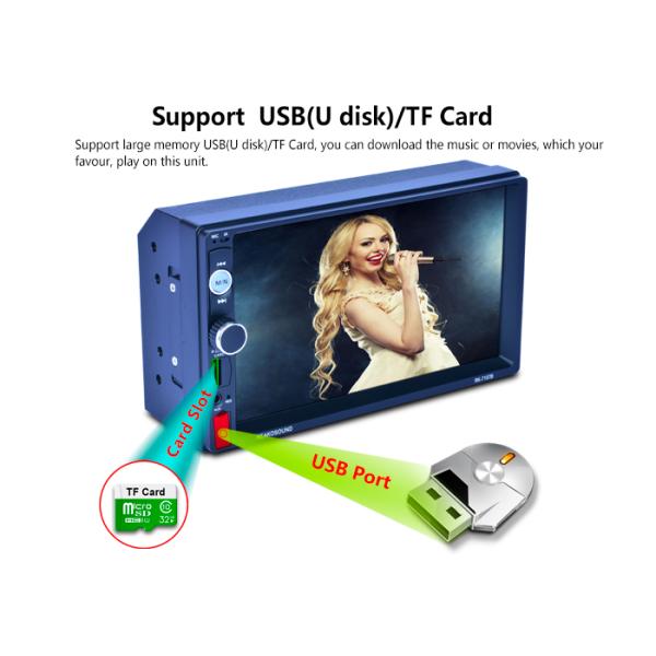 Mute Clock Double Din Head Unit Android Auto Bluetooth Double Din Radio Automatic