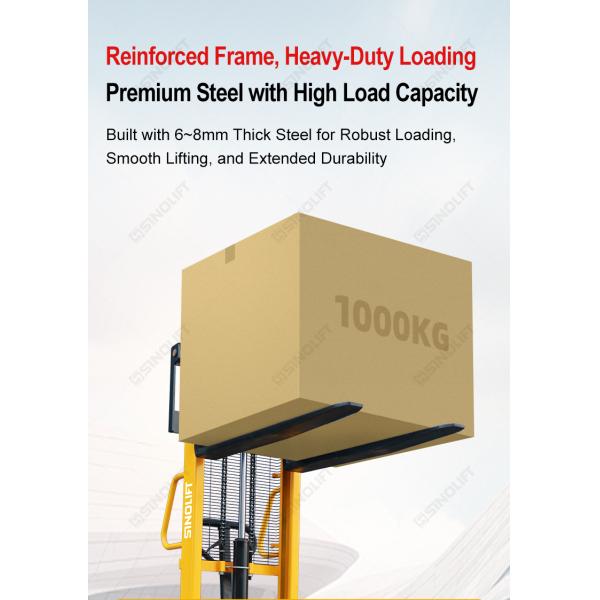 SFH22AG Manual Hydraulic Stacker with Adjustable Straddle Legs