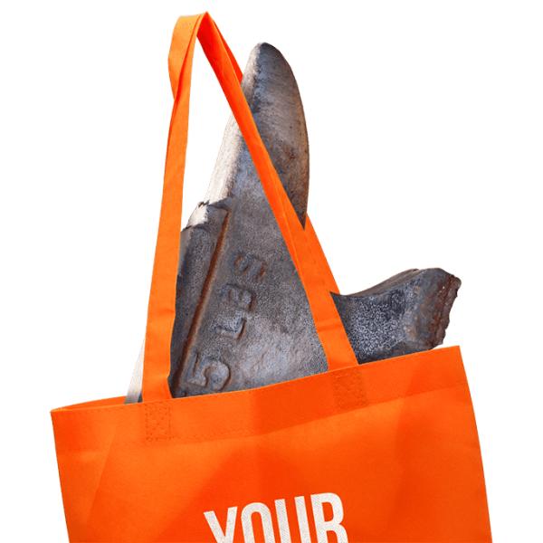 Tote bag carring anvil