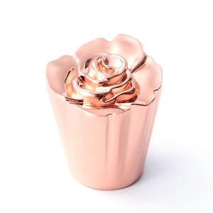 China OEM ODM Design Zamac Rose Flower Perfume Cap Lid Bottle Cover Gold on sale