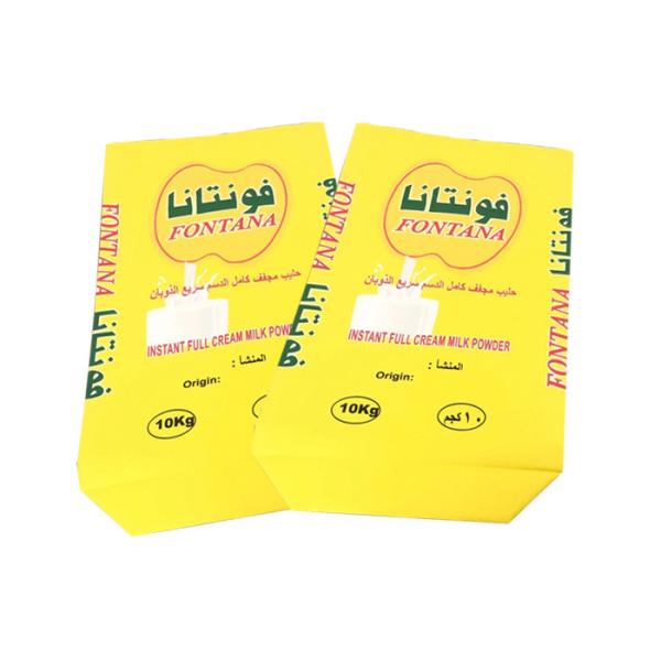Milk Powder Food Grade Multi Wall Paper Sacks Accept Custom Size 20kg 25kg
