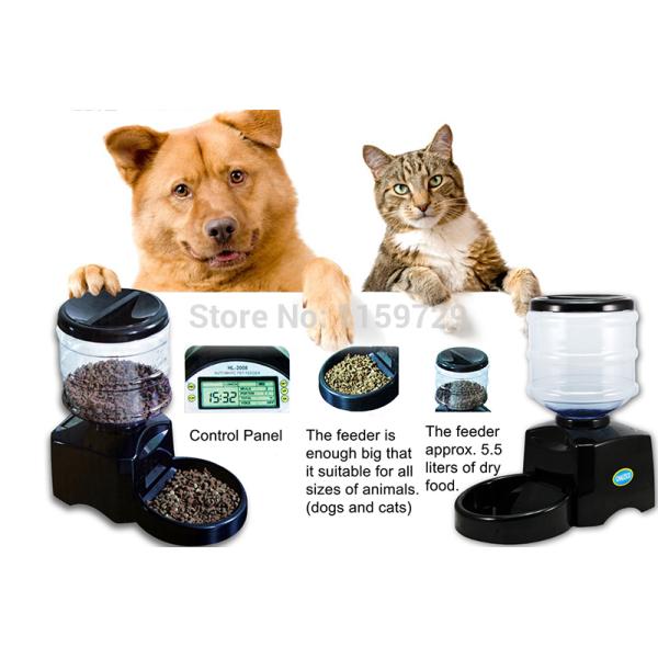 Automatic Dog Feeder With Timer Auto Pet Dry Food Dispenser