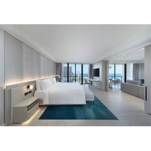 Laminated HPL PVC Bedroom Flat Pack Furniture Bedroom Sets ODM