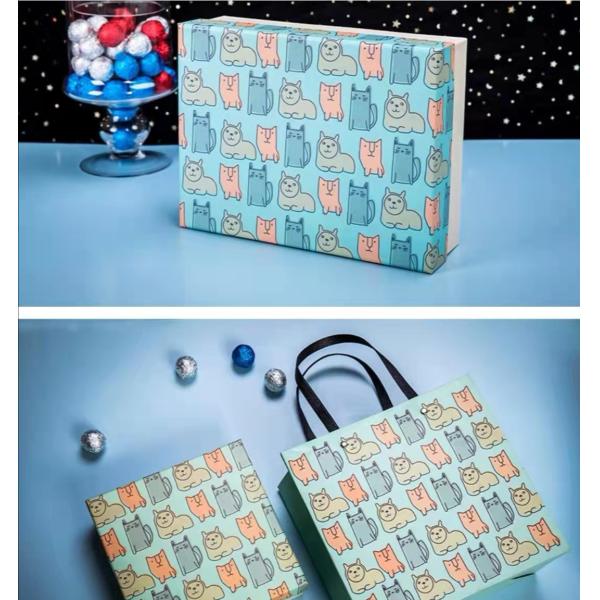 Customized Handmade Recycled Paper Gift Box 30gsm-160gsm Flat Paper Rope Bag