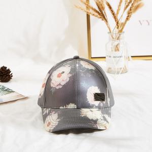 China Constructed 54cm Embroidered Baseball Caps Flower Printing on sale