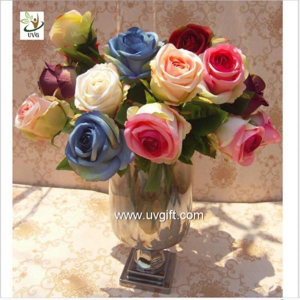 UVG FRS65 colorful silk fake rose flower for wedding table centerpiece arrangements