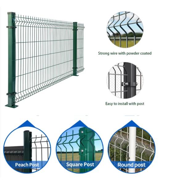 3mm-7mm 3d Curved Metal Wire Mesh Fence Sustainable Stress Resistant
