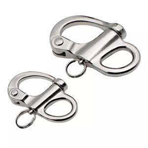 SS Heavy Duty Fixed Eye Snap Shackle With Secure Locking System
