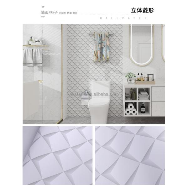 Fireproof Botanical Wallpaper Peel And Stick PVC Flower Wallpaper For Bathroom