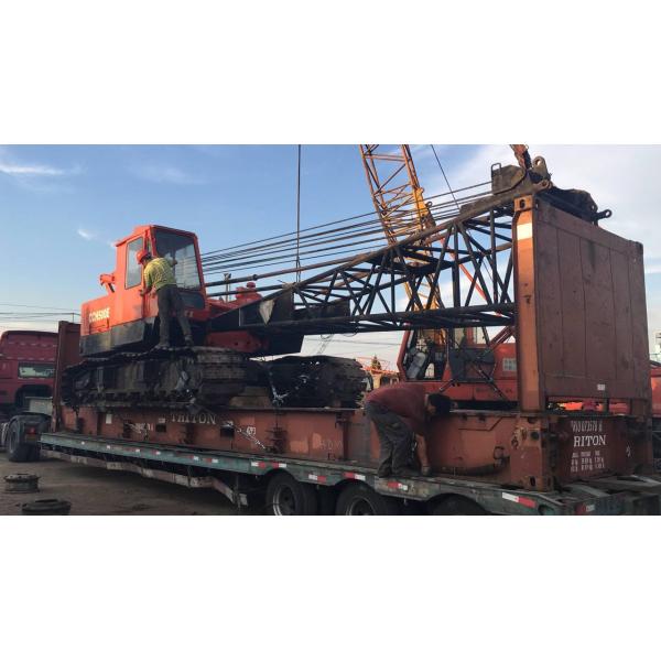 Hydraulic Systems HITACHI Lattice Boom Crawler Crane 35 Ton SGS Approved