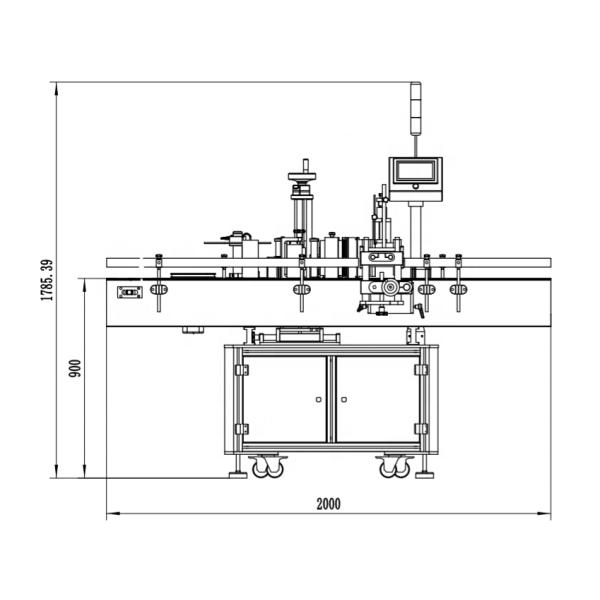 380V 50HZ 1.8KW Bottle Sticker Labeling Machine Electric Driven