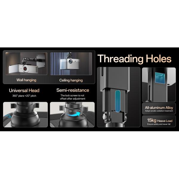 360 Degree Ceiling Mount Projector Brackets Adjustable Universal Ceiling Projector Mounts