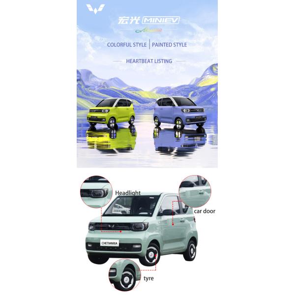 Pure Mini Electric Car 2 Seater Modern Compact New Energy Vehicles