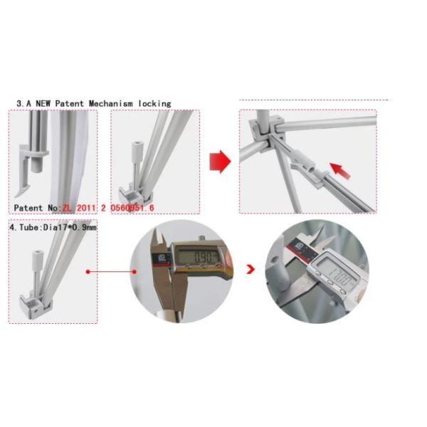 Portable Trade Show Backdrop Stand Various Shapes Detachable Frame 250g Fabric