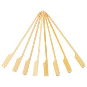 Quality 18cm Flat Wooden Bamboo Paddle Picks Sticks For Marshmallow for sale