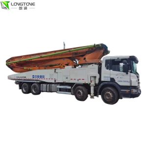 Quality Used Cement Pumping Truck Mobile Concrete Boom Pump Truck 56m for sale