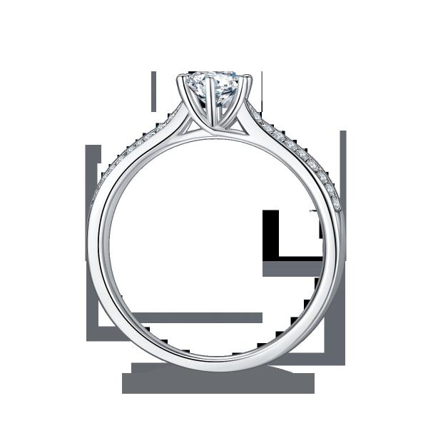 Minimalist Designs 9K Gold Jewelry , Moissanite 925 Silver Ring Set