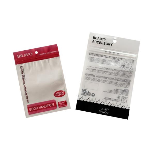 Customized Thickness OEM Plastic Ziplock Hanging Bag For Waterproof Mobile Phone Case