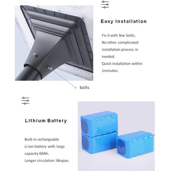 LED Solar Garden Light Pole Posts Lamps OEM Solar Pillar Street Light