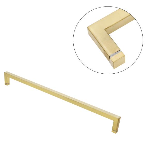 1.0mm Thickness Square Glass Pull Handle for Shower Door SS304 Corrosion Resistant