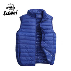 Fashion Utility Mens Bubble Vest Full Zipper Windbreaker Waistcoat