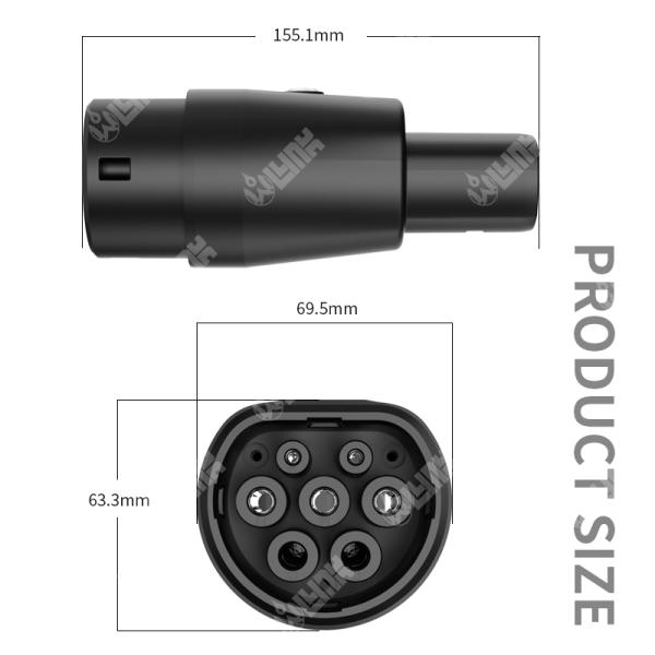 Olink Electric Vehicles GBT Adapter Nacs Charger Connectors AC GBT to Tesla Adapter for Tesla Model 3 X Y S