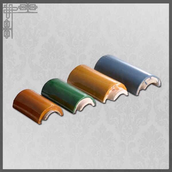 Pavilion Chinese Old Concrete Roof Tiles Clay Glazed Colored Roof Tiles