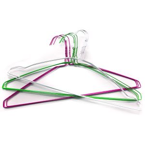 Quality Strong Silver Galvanized Metal Steel 16 Inch Wire Clothes Hangers for sale