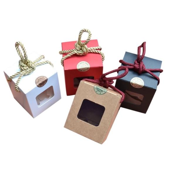 Christmas Gifts Cardboard Box With Handles CMYK PMS With Window