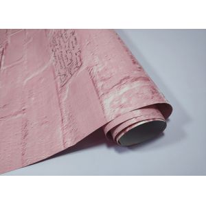 Quality Pink Washable Self Adhesive Brick Wallpaper Environmental Dustproof for sale