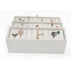 Wedding Ring Jewelry Storage Trays Tarnish Free Materials Showcase Ice Velvet