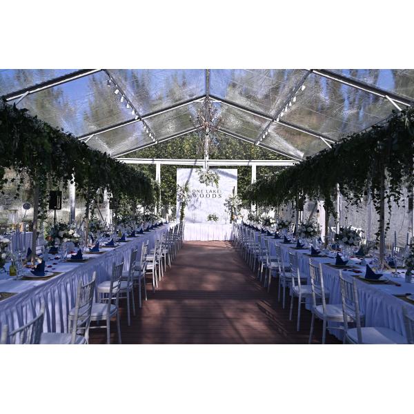 10x15m 150 Seater Party Transparent Marquee Tent Heavy Duty PVC Fabric