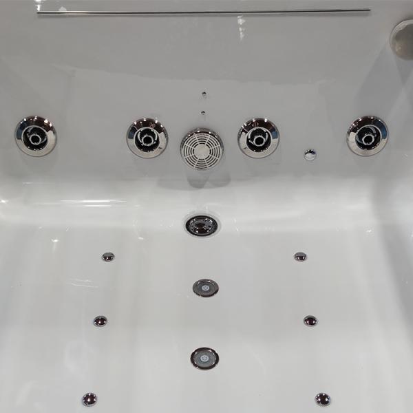 2 Person Corner Jacuzzi Bathtub Freestanding Indoor Acrylic 1800x600mm