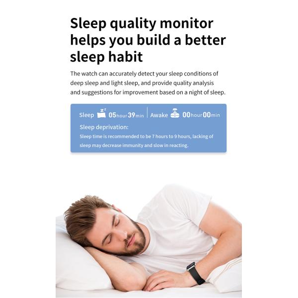 240*240 Full Screen Touch Intelligent Heart Rate Bracelet Sleep Track Calories