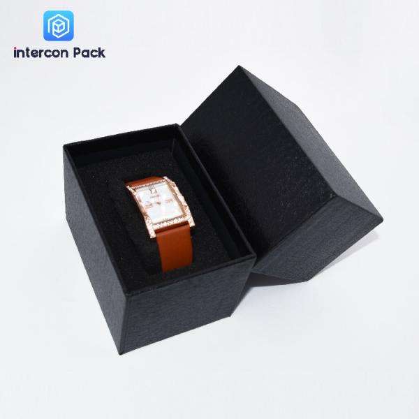 Matt Lamination Small Jewelry Packaging Boxes Leather filled Paper For Necklace Watch