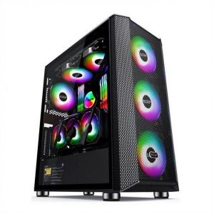 China Computer Case with Magnetic Design Dust Filter Supports 6 Fans ATX Mid-Tower PC Gaming Case Glass Side Panel Cable Manag on sale