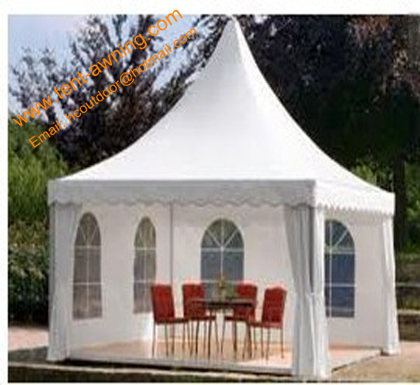 Pagoda Roof Top Tent, Steel Structure, Waterproof PVC, Customized Pagoda High Peak Tent